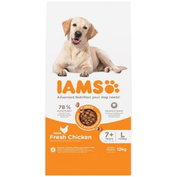 Picture of Iams Dog Senior 7+ Large Breed Chicken 12kg
