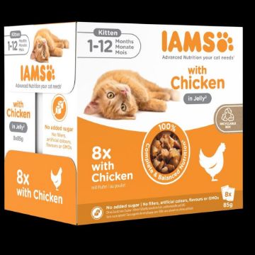 Picture of Iams Kitten Pouch Delights Jelly 85g 8pk x 1