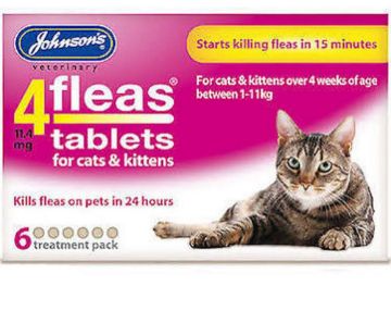 Picture of Johnson's 4-Fleas Cat & Kitten Flea Tablets 6 Treatment x 1