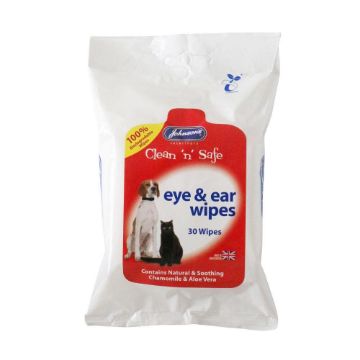 Picture of Johnson's Clean 'n' Safe Eye & Ear Wipes 30 Wipe Sachet x 1