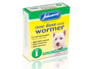 Picture of Johnson's One Dose Wormer (Size 1) Puppies & Small Dogs x 6