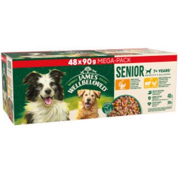Picture of JWB Senior Dog Pouch Turkey, Lamb & Chicken 90g 48pk x 1
