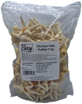 Picture of K9 Chew Co. Chicken Feet Puffed 1kg