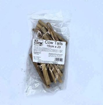 Picture of K9 Chew Co. Cow Tails 15cm 20pk x 1