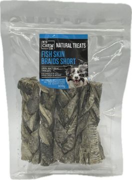 Picture of K9 Chew Co. Fish Skin Braids Short 100g x 1