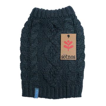 Picture of Sotnos Chunky Cable Knit Sweater Medium Grey x 1