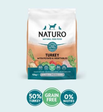 Picture of Naturo Adult Dog Complete Turkey, Potato & Veg 10kg x 1