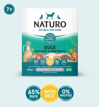 Picture of Naturo Adult Dog Tray Duck, Rice & Veg 400g x 7