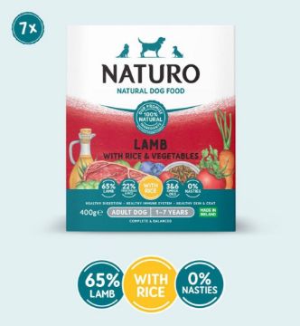 Picture of Naturo Adult Dog Tray Lamb, Rice & Veg 400g x 7