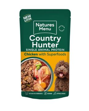 Picture of Natures Menu Country Hunter Dog Pouch Free Range Chicken 150g 6pk x 3