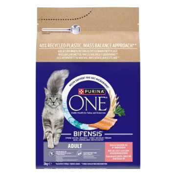 Picture of Purina One Adult Cat Salmon & Whole Grains 3kg x 1