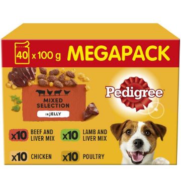 Picture of Pedigree Pouch Adult Mixed Selection in Jelly 100g 40pk
