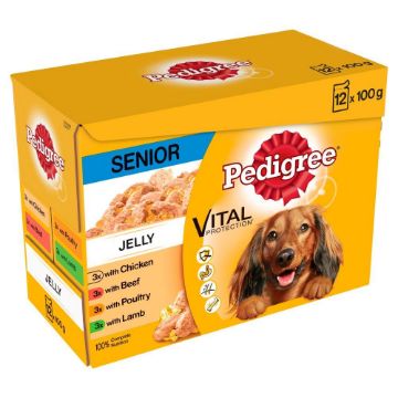 Picture of Pedigree Pouch Senior Mixed Selection in Jelly 100g 12-pack x 4