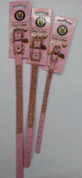 Picture of Pet London Dog Collar Quad Crystal Pink X-Small x 1