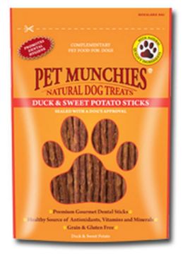 Picture of Pet Munchies Dog Treats Duck & Sweet Potato Sticks 90g x 8