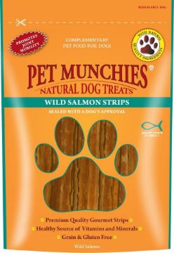 Picture of Pet Munchies Dog Treats Wild Salmon Strips 80g x 8