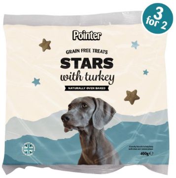 Picture of Pointer Grain-Free Turkey Stars 400g x 6