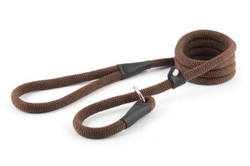 Picture of Ancol Deluxe Nylon Rope Slip Lead 50kg 12mm x 1.5m Brown x 1