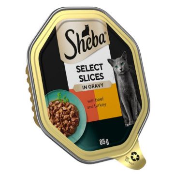 Picture of Sheba Foils Select Slices Beef & Turkey in Gravy 85g x 22