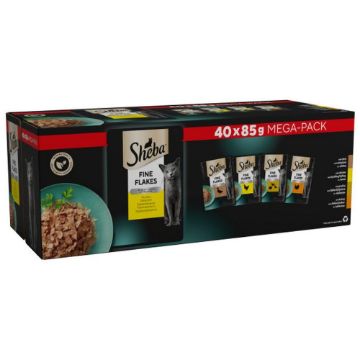 Picture of Sheba Pouch Fine Flakes Poultry in Jelly MEGA PACK 85g 40pk 