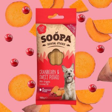 Picture of Soopa Dental Sticks Cranberry & Sweet Potato 4-Stick 100g x 1