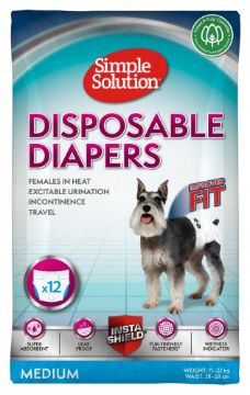 Picture of Simple Solution Disposable Diapers Medium 12-Pk x 1
