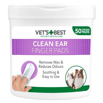 Picture of Vet's Best Clean Ear Finger Pads 50 pad tub x 1