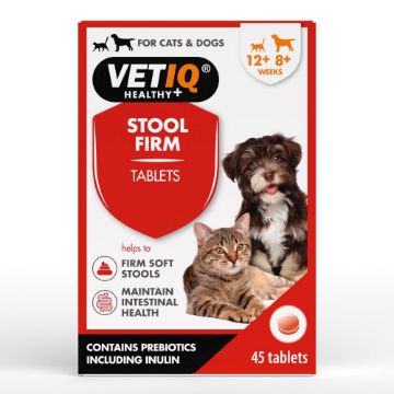 Picture of VETIQ Stool Firm 45 tab - for Dogs & Cats x 1 