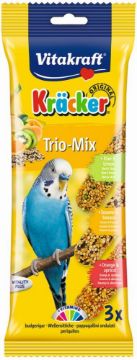 Picture of Vitakraft Budgie Trio Kracker Sticks Kiwi & Citrus / Sesame & Banana / Orange & Apricot x 7