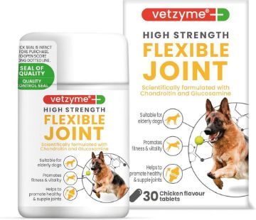Picture of Vetzyme Flexible Joint Tablets High Strength 30 Tab x 1