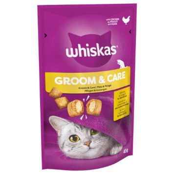 Picture of Whiskas Groom & Care Cat Treats 45g x 8