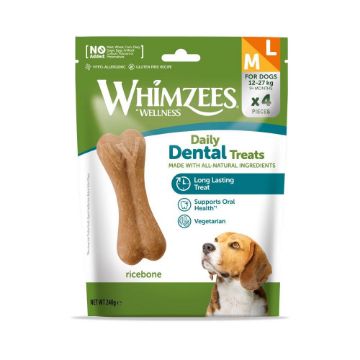 Picture of Whimzees Rice Bone Medium/Large 4pk Trial Pack x 5
