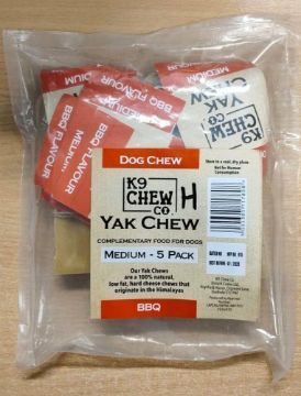 Picture of K9 Chew Co. Yak Chew BBQ Medium x 5