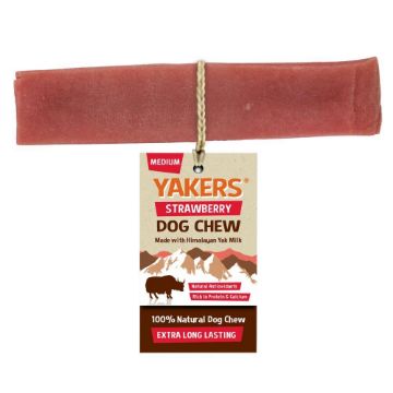 Picture of Yakers Dog Chew STRAWBERRY Medium x 20