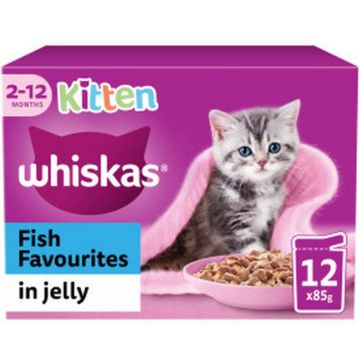 Picture of Whiskas Pouch Kitten Fish Favourites Jelly 85g 12-Pack x 4