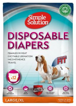 Picture of Simple Solution Disposable Diapers Large/XL 12-Pk x 1
