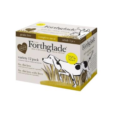 Picture of Forthglade Complete Grain Free Adult Variety Chicken/Chicken Liver 395g 12pk x 1