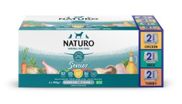 Picture of Naturo Senior 8+ Dog Tray Variety 400g 6pk x 3