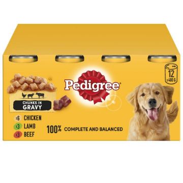 Picture of Pedigree Cans Adult in Gravy 400g 12-Pack x 2