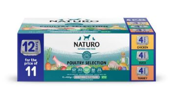 Picture of Naturo Adult Dog Tray GRAIN FREE Poultry Selection 400g 12pk 