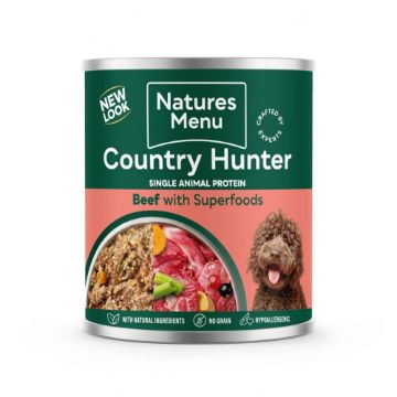 Picture of Natures Menu Country Hunter Dog Can Beef & Superfoods 600g x 6