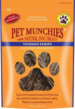 Picture of Pet Munchies Dog Treats Venison Strips 75g x 8