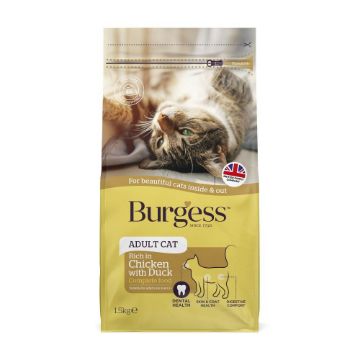 Picture of Burgess Adult Cat Chicken & Duck 1.5kg