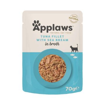 Picture of Applaws Cat Pouch Tuna Fillet & Sea Bream 70g x 12