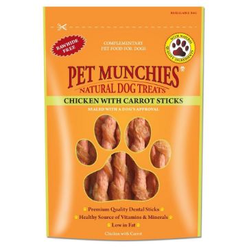 Picture of Pet Munchies Dog Treats Chicken with Carrot Sticks 80g x 8