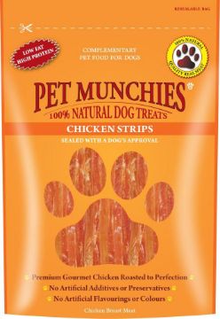 Picture of Pet Munchies Dog Treats Chicken Strips 90g x 8