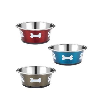 Picture of 1381 Classic Stainless Steel Posh Paws Dish Small 900ml x 6