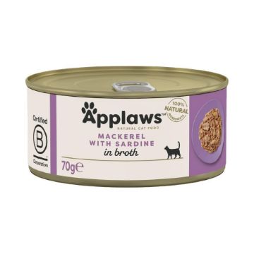 Picture of Applaws Cat Can Mackerel & Sardine in Broth 70g x 24