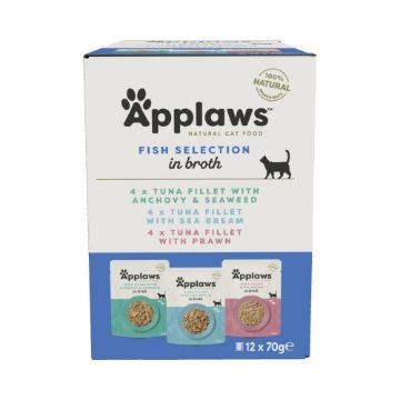 Picture of Applaws Cat Pouch Multipack Fish Selection in Broth 70g 12pk x 1