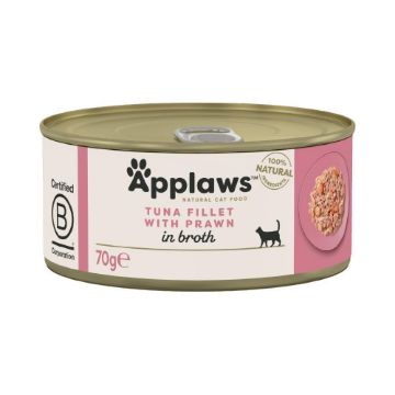 Picture of Applaws Cat Can Tuna & Prawn in Broth 70g x 24